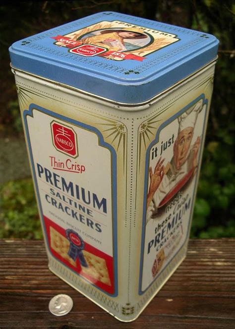 nabisco metal cracker box|saltine tin.